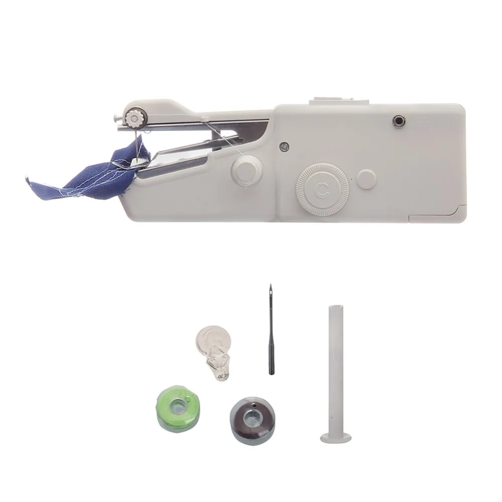 Mini Portable Handheld sewing machines Stitch Sew needlework Cordless Clothes Fabrics Electric Sewing Machine Stitch Set 5