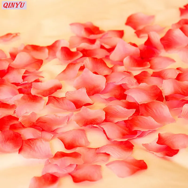 1000 шт шелковые романтические искусственные лепестки роз Сделай Сам Искусственные цветы лист для свадебной вечеринки украшение дома 6ZSH012
