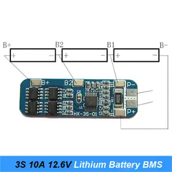 3 S 10A 12 В батарея зарядное устройство защиты доска модуль BMS для 3 шт. 18650 Lipo литий-ионный батарея зарядки клеток BMS 12,6 в 11,1 в качество