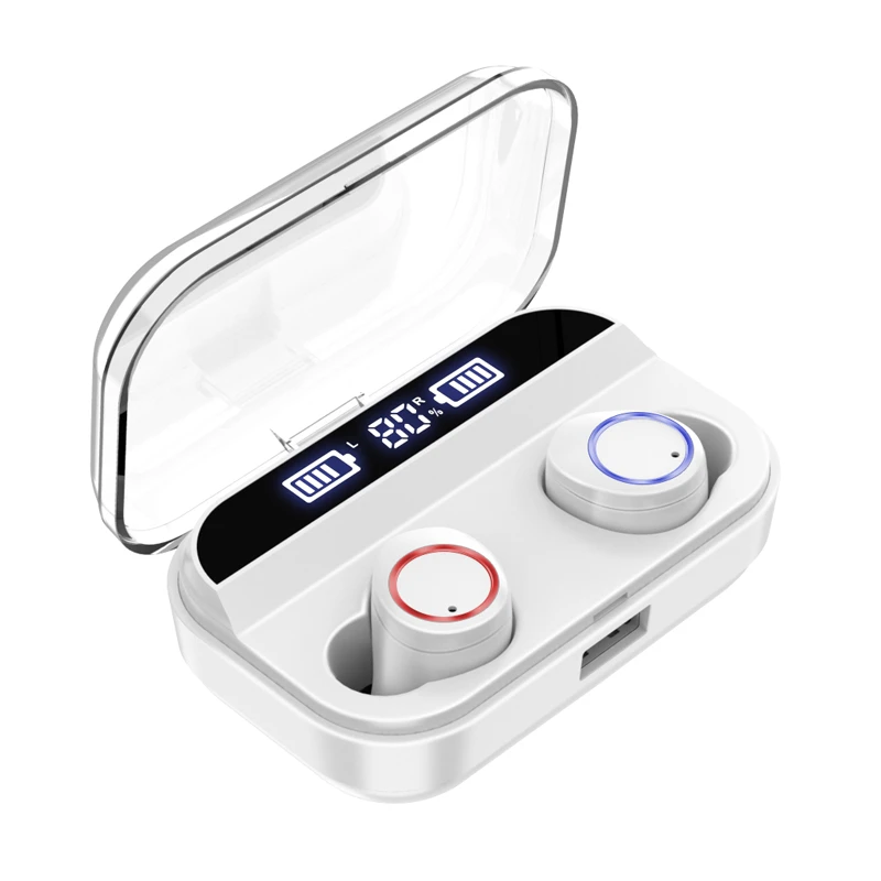 White X11 TWS наушники Bluetooth 5,0, беспроводные наушники с сенсорным управлением, беспроводные наушники с зарядкой, 3500 мА/ч, внешний аккумулятор, умный светодиодный дисплей - Цвет: White