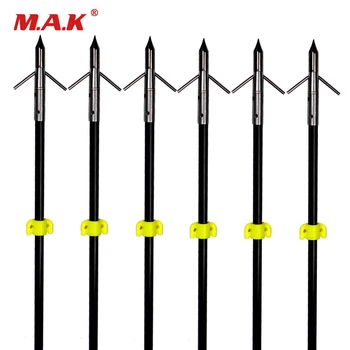 

3/6/12 pcs Professional 35" Long Bow Fishing Shooting Arrows 8mm Fiberglass Shaft Arrows for Compound/Recurve Bow B