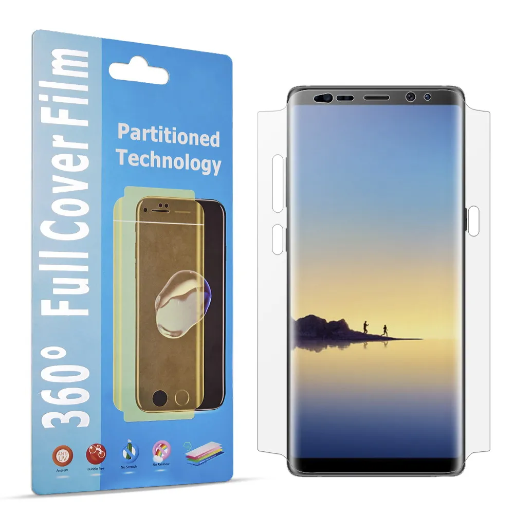 

360 Degree Screen Protector for S8 S9 Note8 Protective Full Film for Samsung Galaxy S8 S9 Plus Note 8 Anti-scrach Clear Film