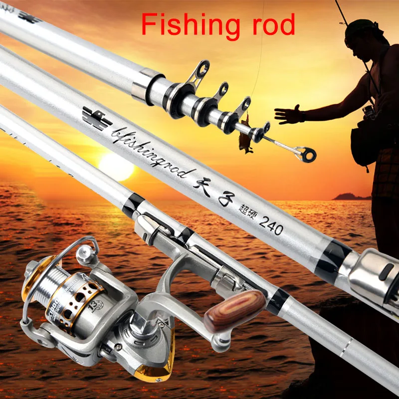 

Newly Telescopic Fishing Rod Reel Travel Portable Sea Fishing Pole for Freshwater Saltwater
