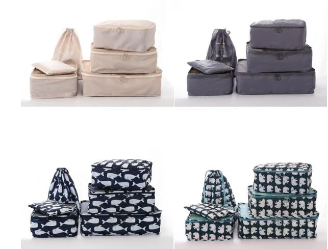 6 шт./лот, сумки для путешествий, набор, портативный аккуратный чемодан, органайзер, упаковка одежды, домашний шкаф, разделитель, контейнер, сумка