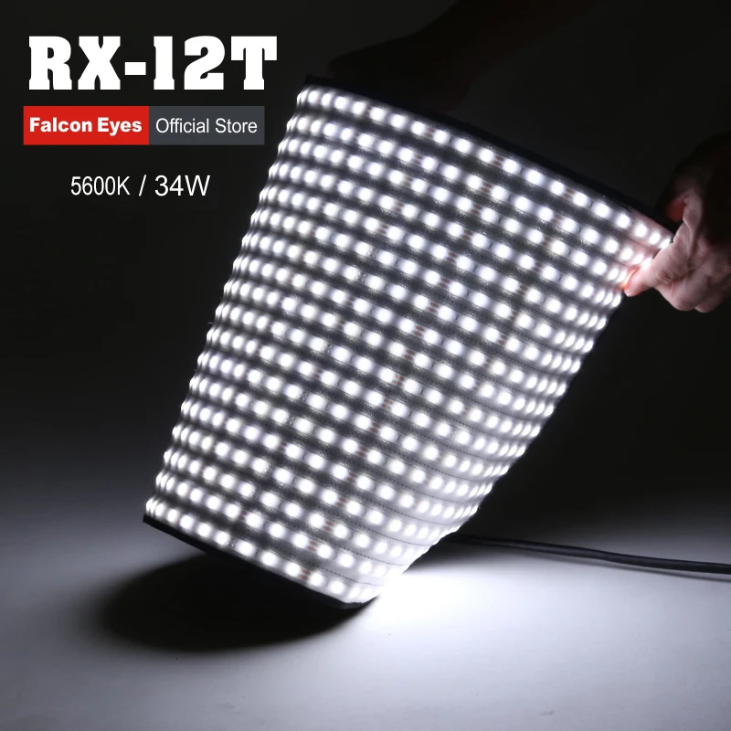 Falconeyes 34W Roll-flex светодиодное освещение для фото 5600K Портативный Гибкий Светильник