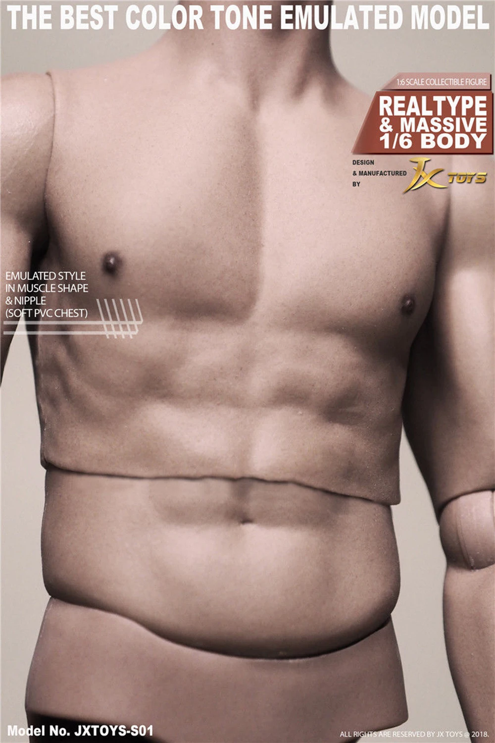 

Scale 1/6 Male Body Figure Military Muscular Body Narrow Shoulder Man Body S01 Flexible for 12" Soldiers Action Figure Toys