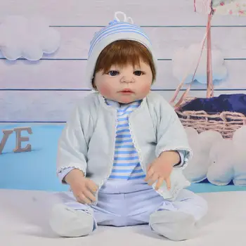 

22-23-inch Reborn Baby Dolls Clothes Set Tops Coat Pants Hat Socks Newborn Baby Doll Accessories Toys Gift for Children Kids