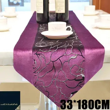

European Style Luxury Fabric Hot Stamping Rose Pattern Table Flag Coffee Table Cloth Home & Living Decor Q