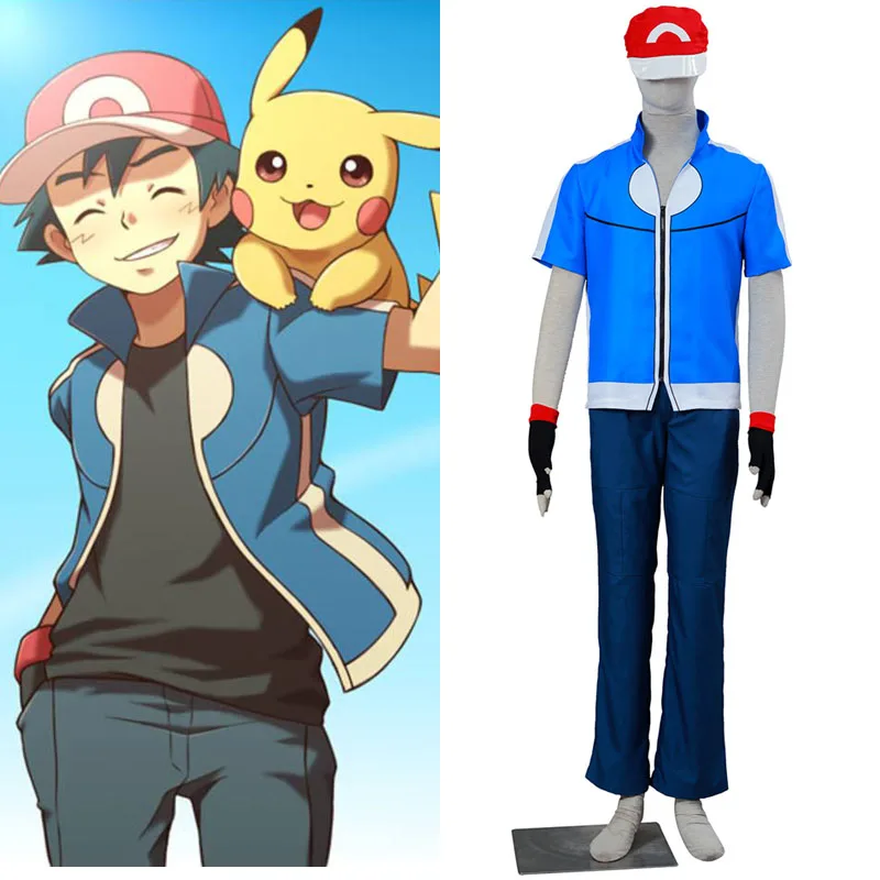 Anime Mannen Cosplay Athemis Pokemon Ash Ketchum Pocket Monster Katchum cosplay kostuum Voor Mannen Halloween Kleding Set Anime Mannen Cosplay Athemis Pokemon Ash Ketchum Pocket Monster Katchum cosplay kostuum Voor Mannen Halloween Kleding Set