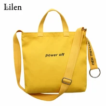 LILEN Большая вместительная летняя Холщовая Сумка на плечо, Женская Холщовая Сумка с принтом, Повседневная сумка, многоразовая складная сумка для покупок