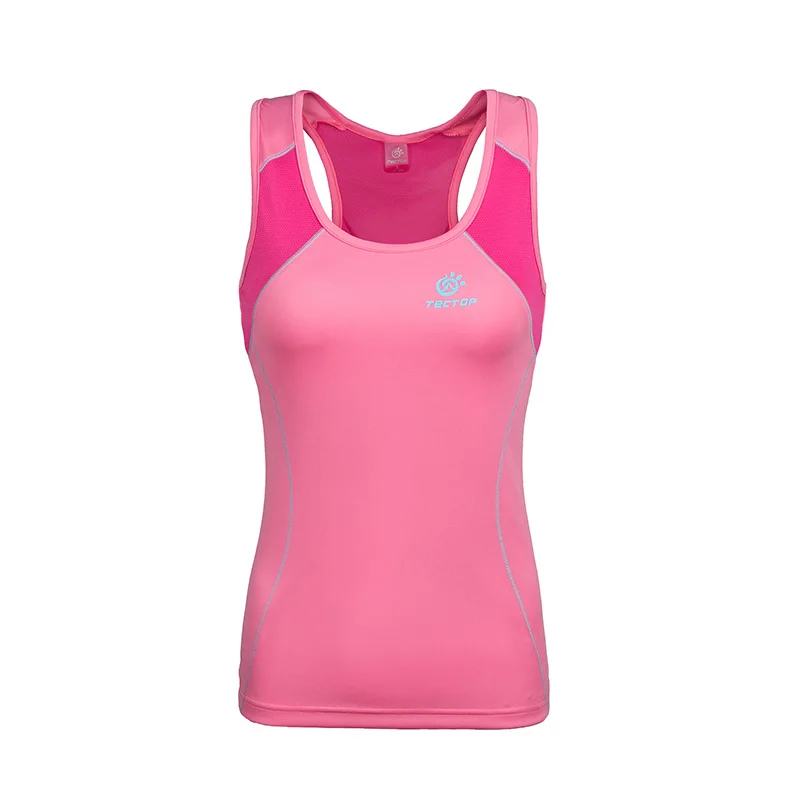 2015 Brand Women Tank Top Sport Women Ladies Pink Sleeveless Stretch