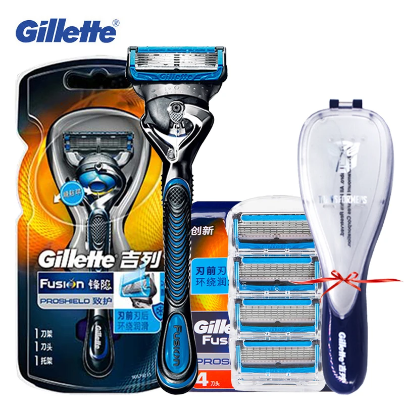 Gillette Fusion Proshield Flexball Shaving Razor Blades For Men Safety Beard Shavers Razors Handle Cassette Sharp Blade Refills