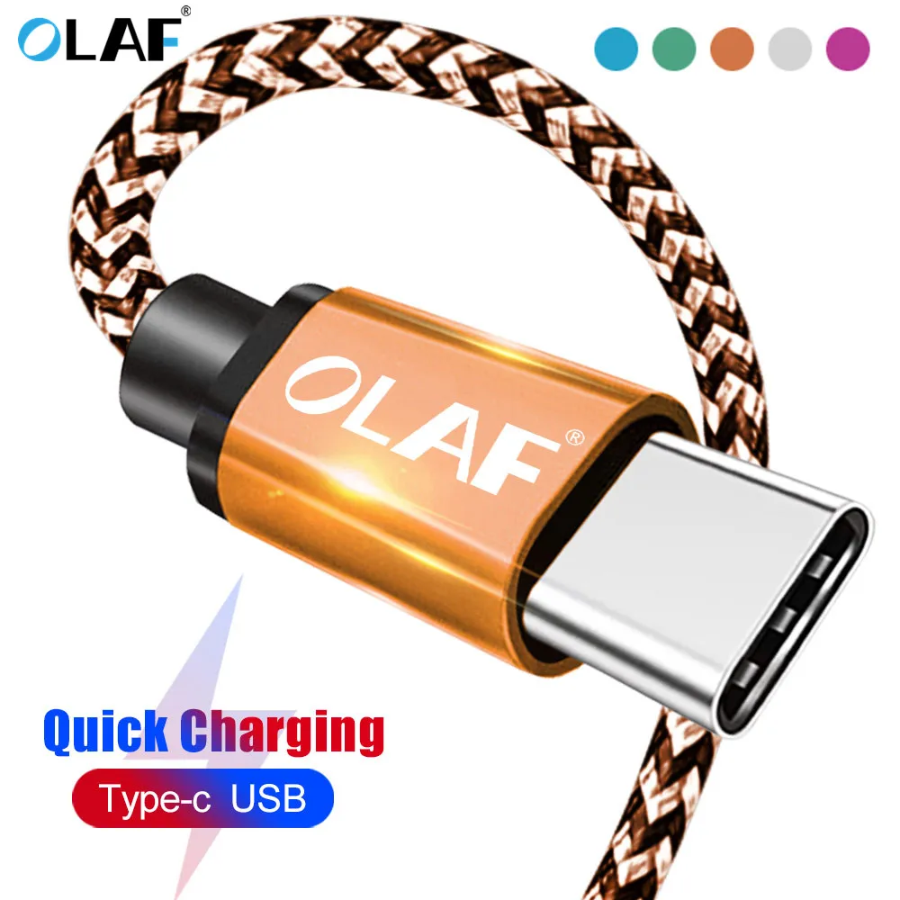 

Olaf USB Type-C Cable Quick Charger Cable Data Sync Type C Cable For Samsung S9 S8 Note 9 8 Huawei Honor Phone USB Charging Cord