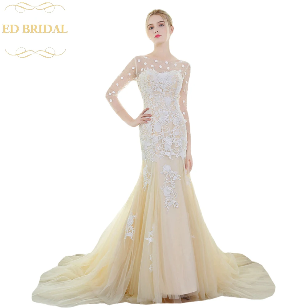 Champagne Prom Dress Slim