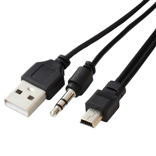 мм 2 в 1 Mini Usb к разъему 35 мм Aux кабельusb штекер для