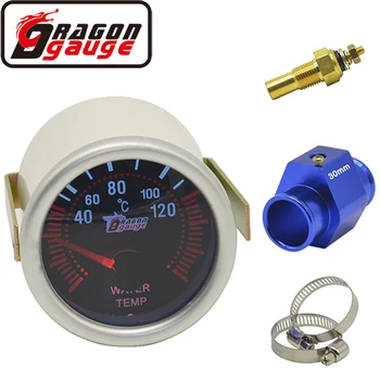 

Dragon Gauge 52mm White backlight Car Racing Modification Water temp gauge Unit 40-120 Celsius Temperature meter Free shipping