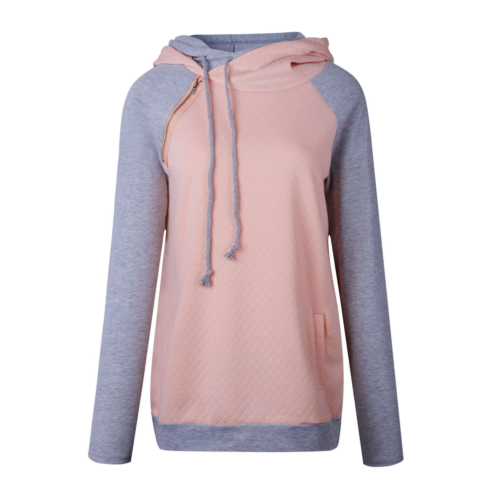PZLCXH Autumn Winter Women Hoodies 2017 Zip Up Turtleneck