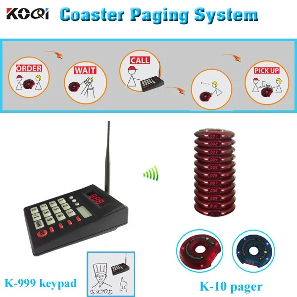 K-999 K-10 RED  Coaster Pager