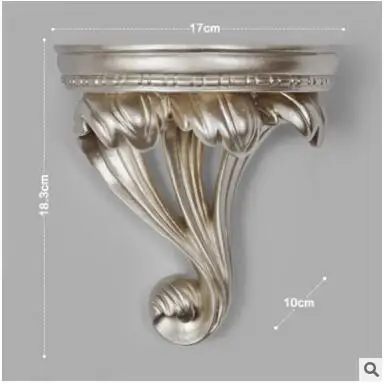 Европейская домашняя декоративная настенная полимерная полка, ваза, 3D настенная стойка, держатель для гостиной, Фреска, декор для ванной комнаты, полка для хранения - Цвет: 7