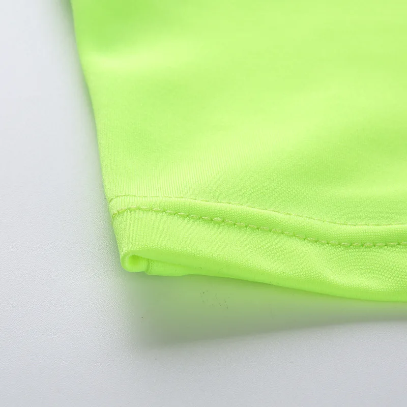 ZHYMIHRET Лето яркие неоновые зеленые топы на бретелях женские модные кроп Топы квадратный воротник Топ Femme сексуальный флуоресцентный Бюстье Топ