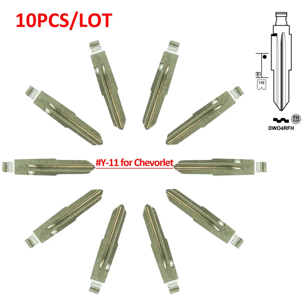 Металлические Пустые балванки для ключей дистанционного ключа типа 11# Замена для Chevrolet 10 шт./партия