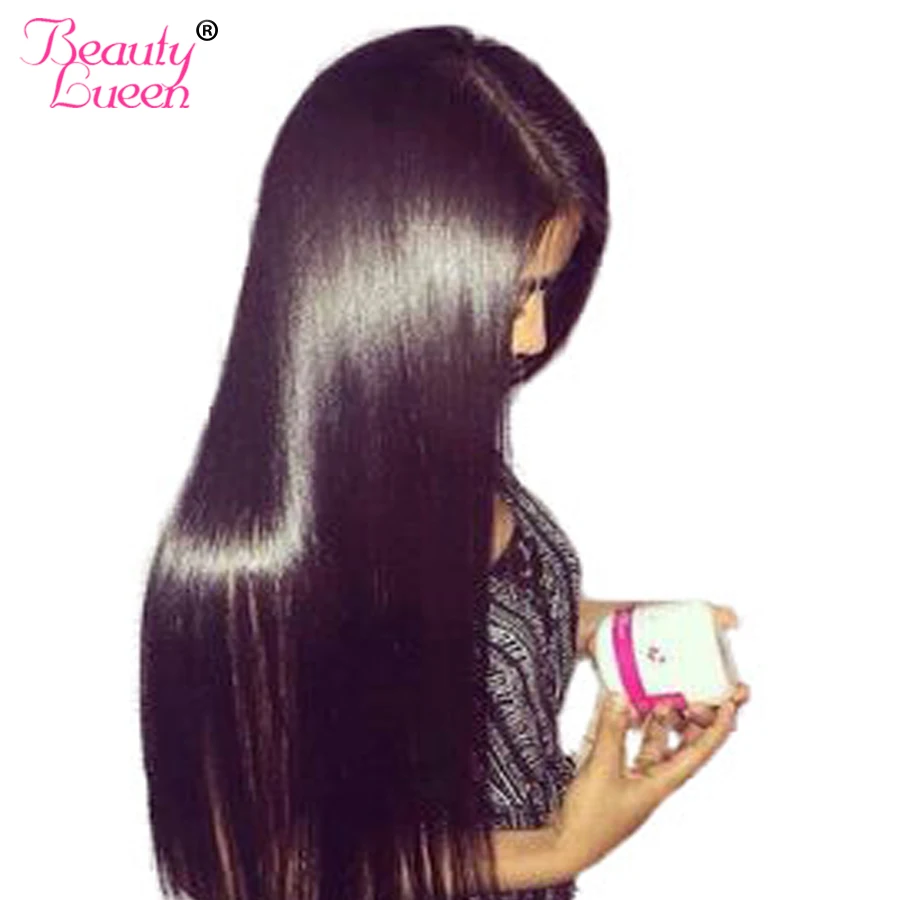 Brazilian Straight Virgin Hair Natural Black Human Hair Weaving Can Buy 3 Bundles Double Weft Beauty Lueen Hair Free Shipping