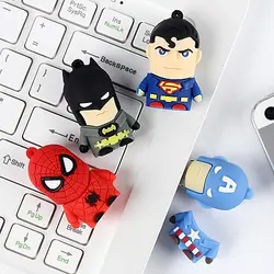 Usb 64 ГБ 128 ГБ Flash Drive 2,0 Superhero накопитель мультфильм кольцо Usb Stick ключ милые мини флешки 8 ГБ-512 ГБ флэш-карты 512 ГБ