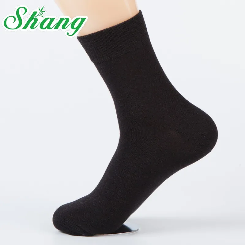 Bamboo Water Shang мужские носки из бамбукового волокна, мужские однотонные Элитные повседневные носки в деловом стиле, натуральные антибактериальные носки, 5 пар/лот, LQ-33