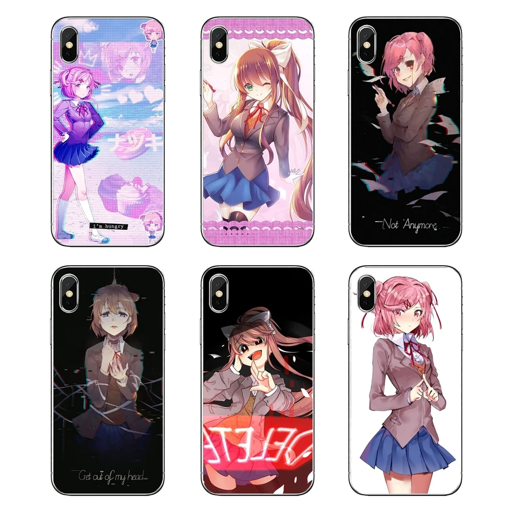 Viedo Game Doki Doki Literature Club For Ipod Touch Iphone 4 4s 5 5s 5c Se 6 6s 7 8 X Xr Xs Plus Max Soft Transparent Case Cover Fitted Cases Aliexpress