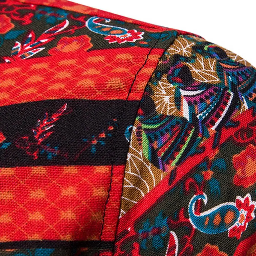 Мужская льняная футболка Fadzeco летняя пляжная блузка с короткими рукавами и