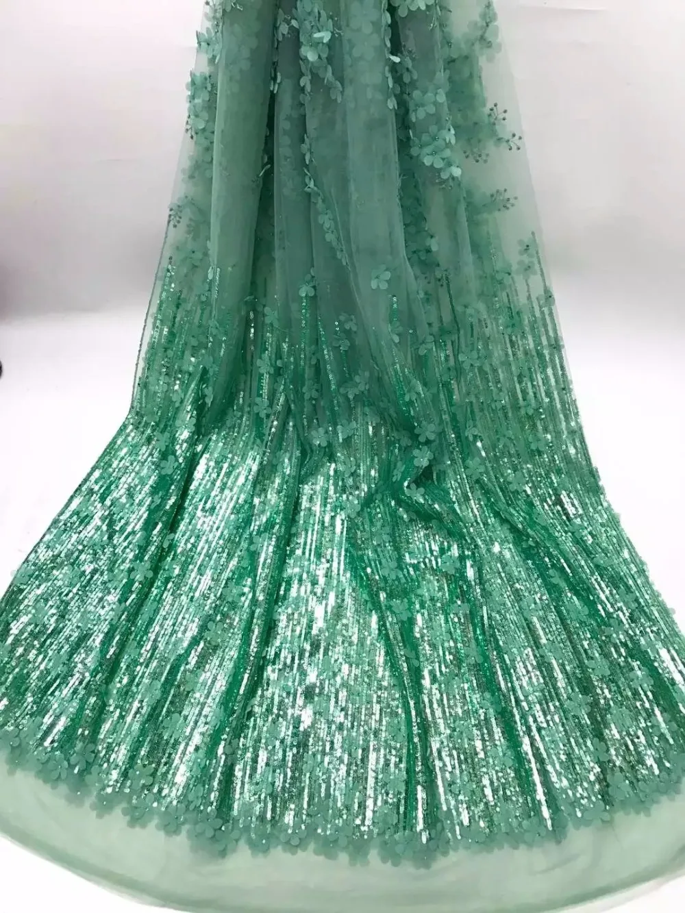 teal green lace