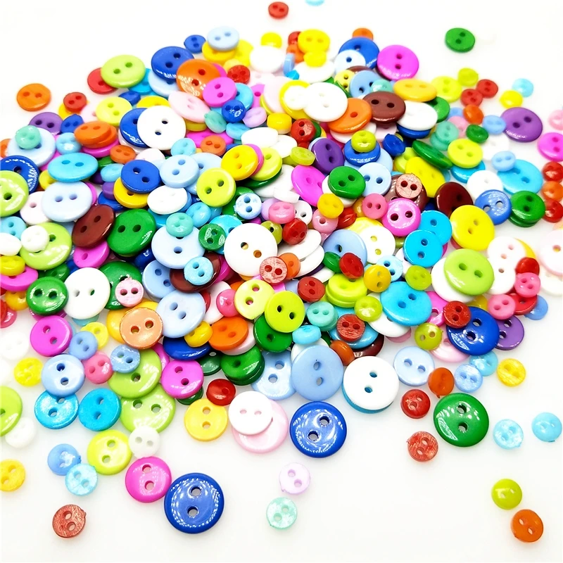 100/300 шт случайный смешанный размер пластиковые кнопки для детей Швейные Кнопки Одежда аксессуары ремесла Детская мультяшная пуговица