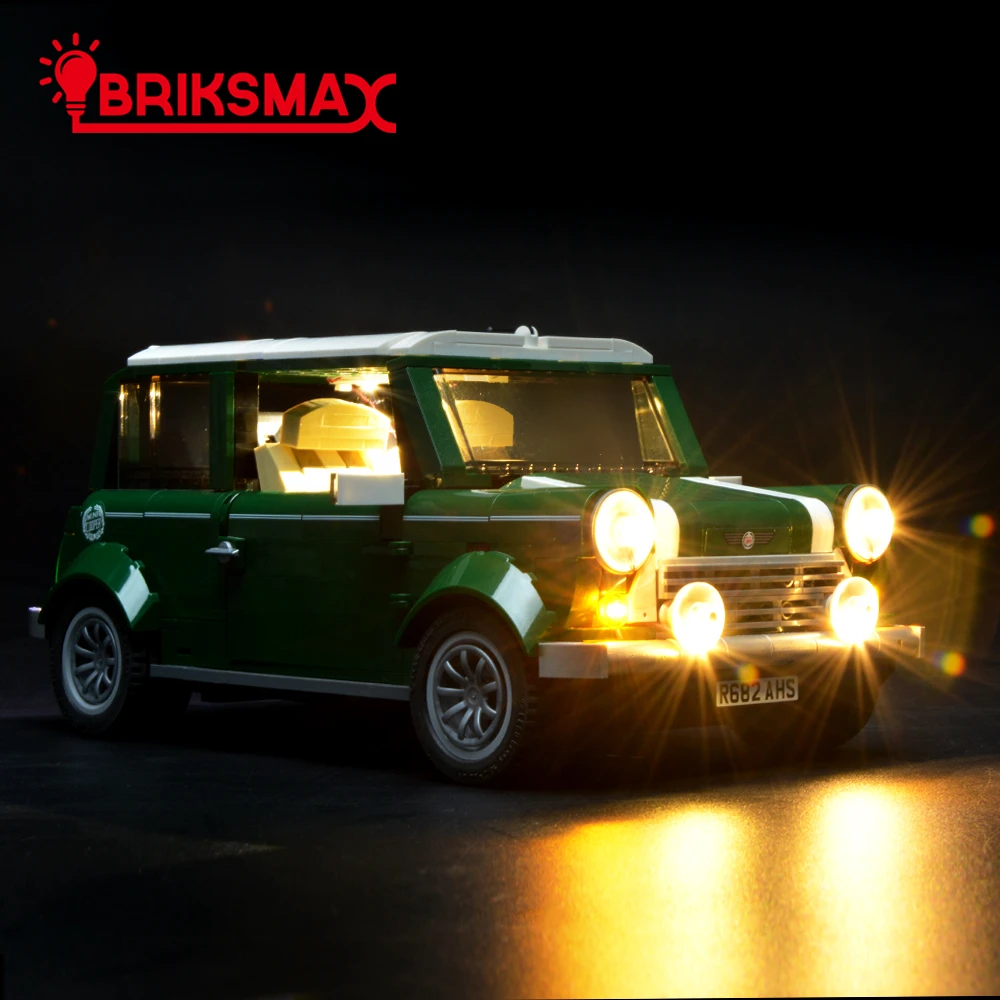 BriksMax светодиодный светильник, набор для создателей, модель Mini Cooper, строительные блоки, игрушка, модельное освещение, набор, совместимый с 10242