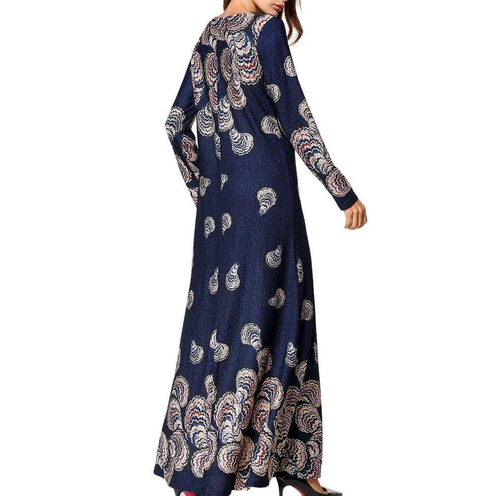 Женское Повседневное платье макси Elbise Vestido sukienki damskie мусульманское модное с