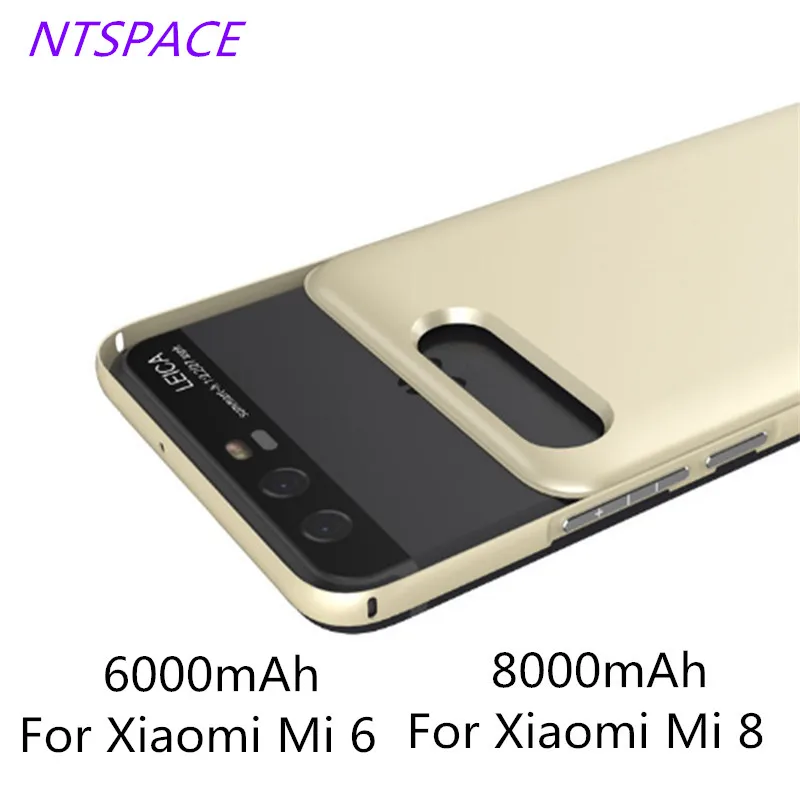 6000/8000 мАч Power Bank чехол для Xiaomi Mi 6 портативное аккумуляторное зарядное устройство