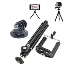 

universal aluminum Mini tripod for camera Mobile Phone + Stand Holder+Tripe Mount Adapter for Gopro Camera HD SJ4000