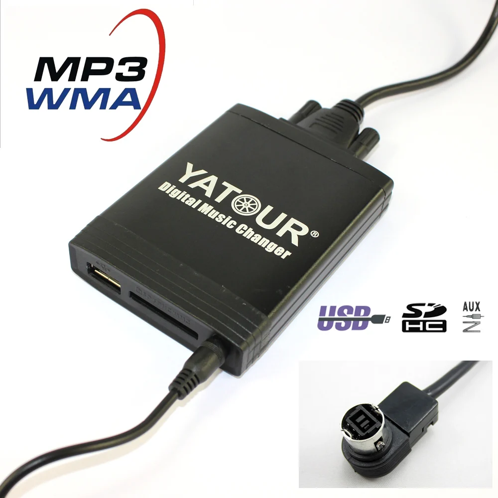 SD AUX para Alpine AI-Net Radio Cambiador de CD Electronicx Elec-M06-AI-NET Adaptador de Musica Digital para Coche USB 