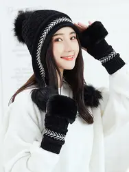 18 цветов Высокое качество Корейская версия мода зима шить цвет для женщин шляпа + Прихватки для мангала утепленная одежда вязание Hairball