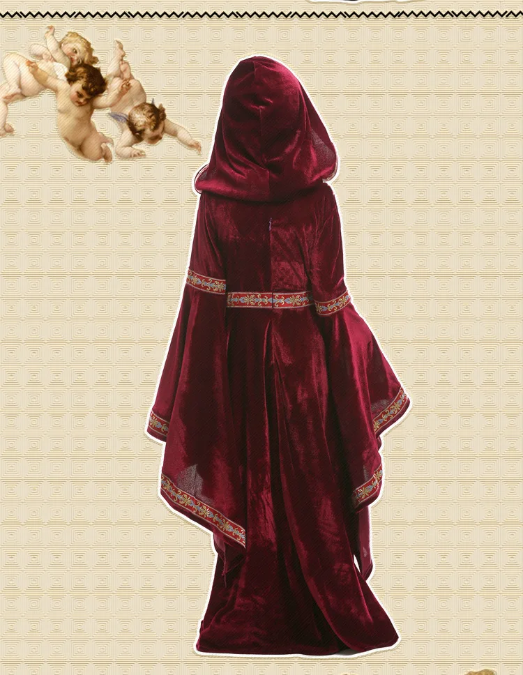 Карнавальный костюм на Хэллоуин для девочек; вечерние костюмы для выступлений; детское платье в европейском и средневековом стиле; классический костюм в стиле ретро; 15 век