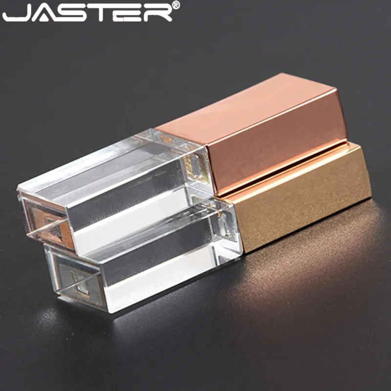 JASTER хрустальные usb 2 0 палочки с логотипом на заказ 4 ГБ 8 16 32 64 флэш-накопитель