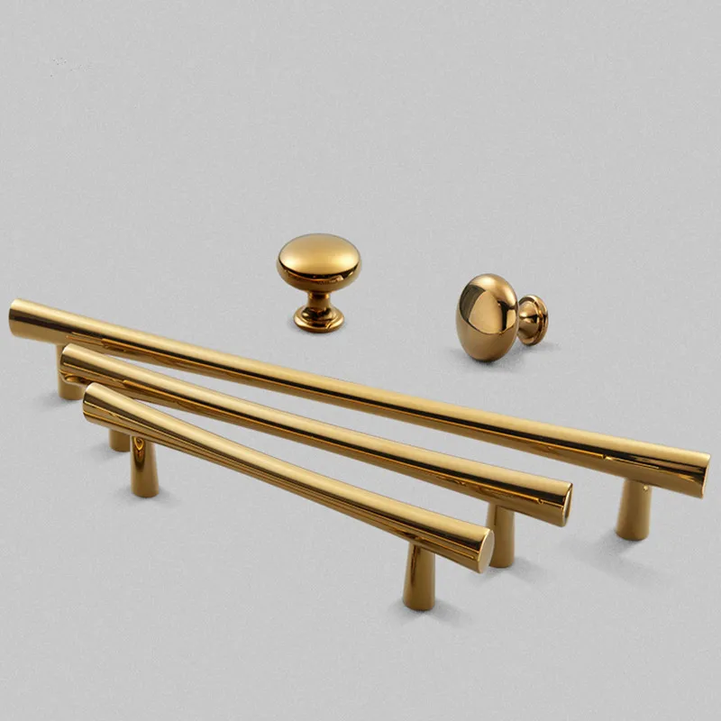 American 24K Gold Plated Zinc Alloy Furniture Handle Kitchen