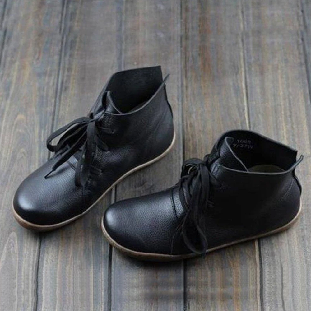 

2019 New Loafers Sneakers Casual Retro Hand-Sewing Shoes Women Breathable Flats Genuine Leather Soft Bottom Comfortable Shoes