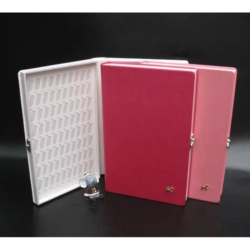 160 Colors Nail Art Display Book Gel Polish Chart Tools Practical Display Nail Art Card Book with Lock