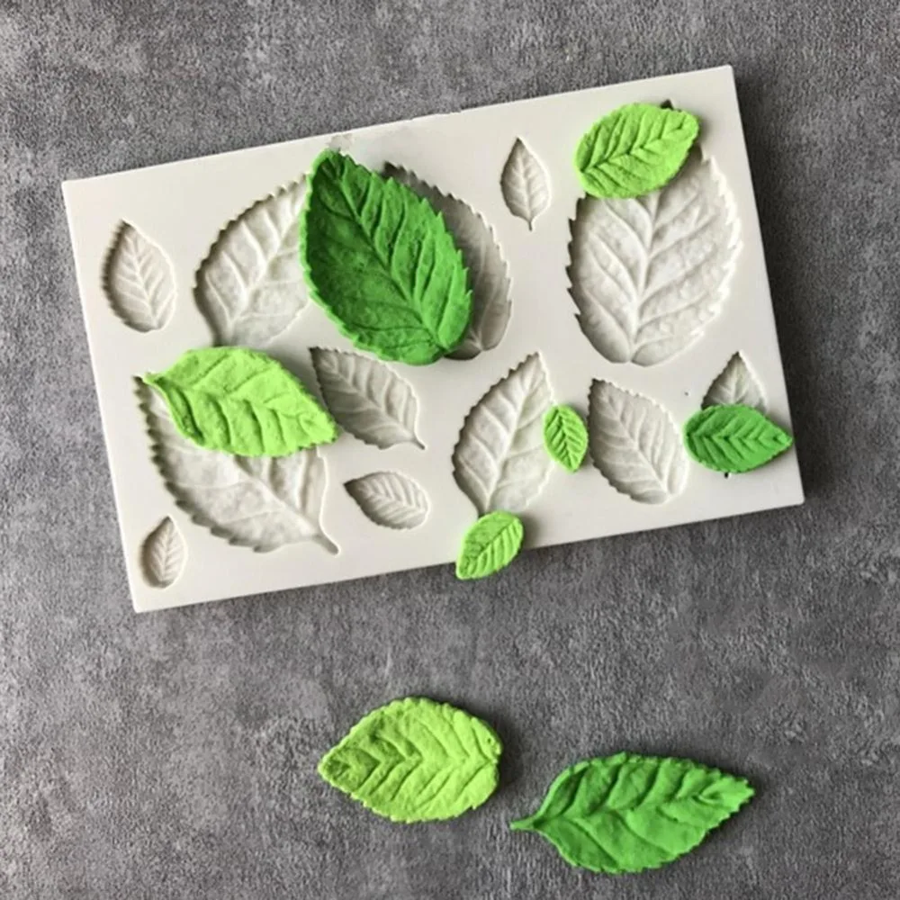 

3D Rose Leaves Embellisment Fondant Silicone Mould Cake Decor Sugar Chocolate Mold Dropshiping and Wholesale Available