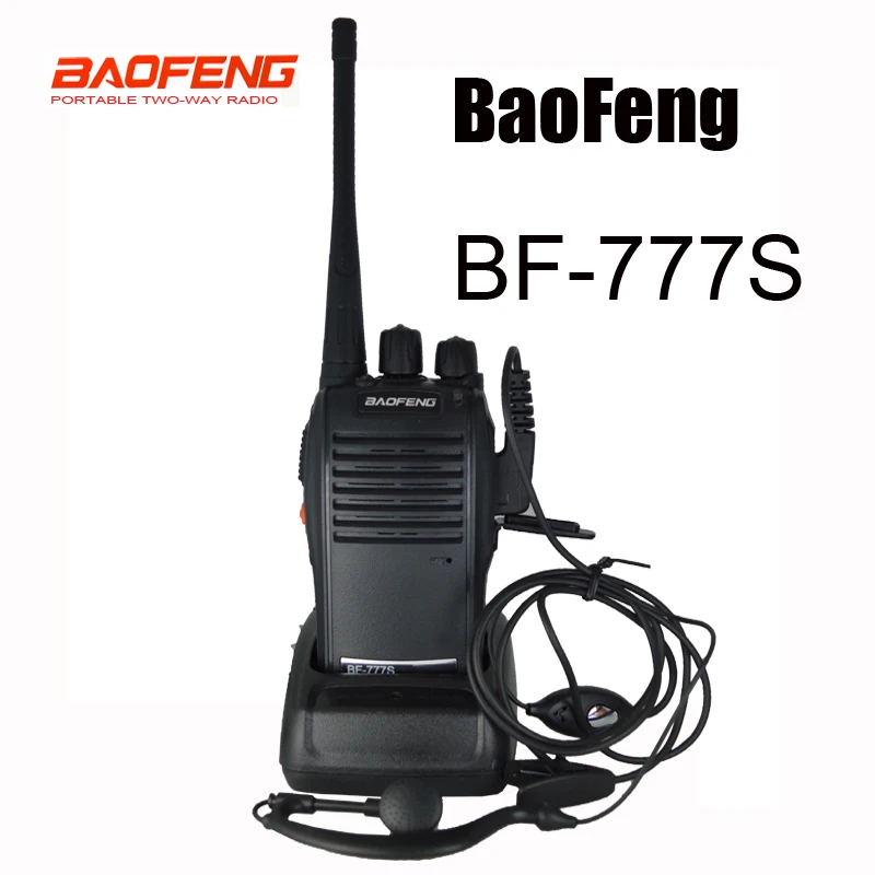 

Hot Walkie Talkie BF777s 5W 16CH UHF BF 777S BaoFeng BF-777S Portable Radio Comunicador Transmitter Transceiver with headset