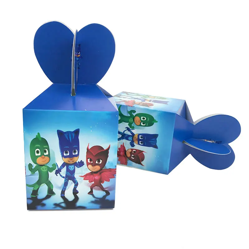 12 шт. милые крутые pjmasks конфеты коробка подарочная мультфильм тема для мальчиков
