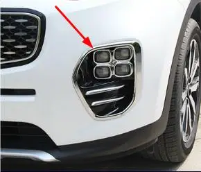 

for KIA Sportage 2016 2017 2018 generation of Chrome Front Fog light Lamp Cover Trim foglight lamp shade frames Decoration