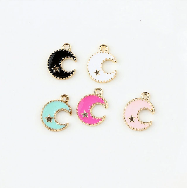 11 15mm Kawaii Moon Charm For Diy Bracelet Key Ring Jewelry Pendant 11 15mm Kawaii Moon Charm For Diy Bracelet Key Ring Jewelry Pendant Supplies Decoration