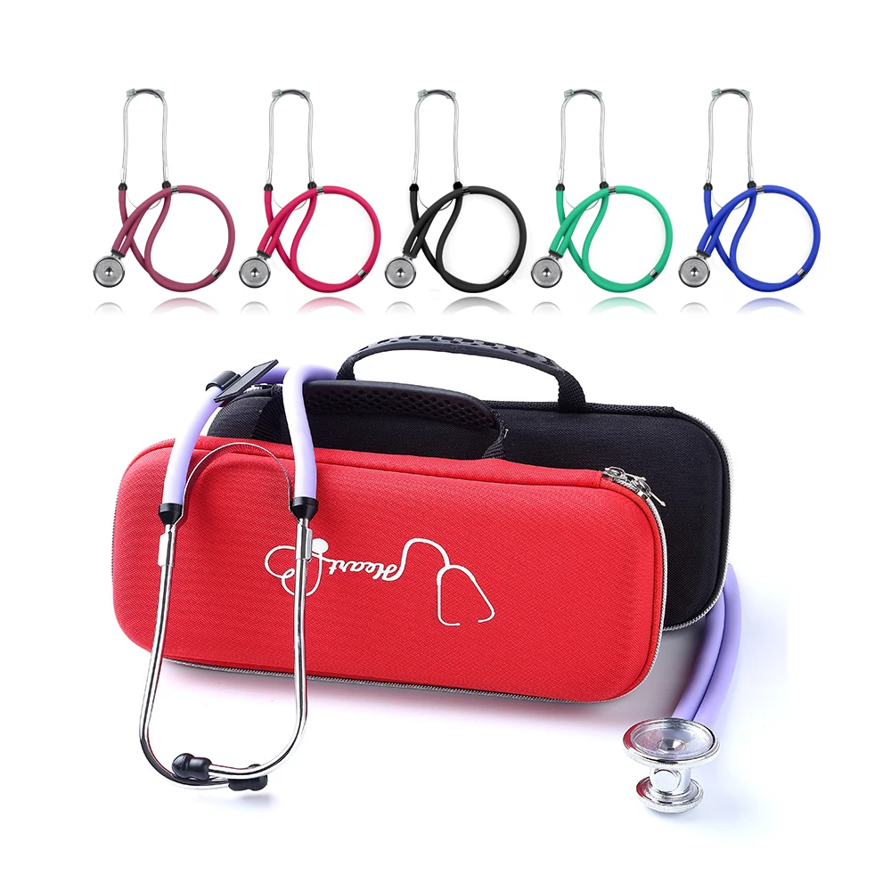 

Medical Portable Stethoscope EVA Storage Bag Big Mesh Pockets with Accessories and Waterproof Anti-shock Storage Box Hard Case