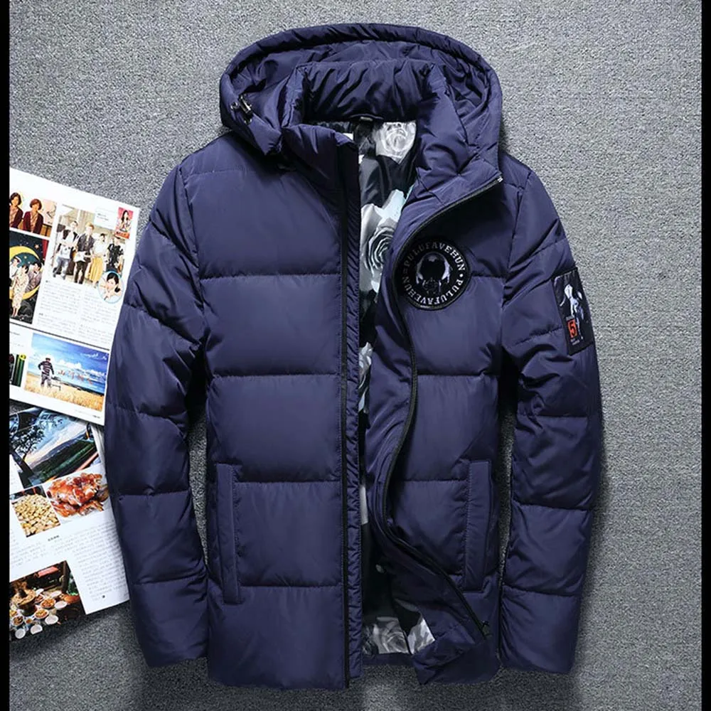 Новинка, модная мужская куртка, зимний стиль, верхняя одежда, теплая, полиэстер, повседневная мужская куртка, chaqueta hombre JK19065
